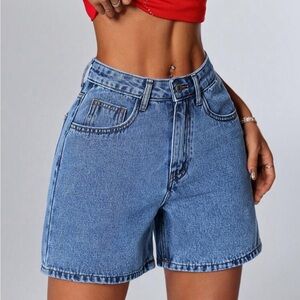 Petite Relaxed Fit Jean Shorts